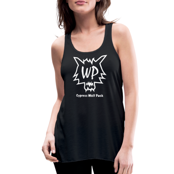 Cypress Wolf Pack- Women's Flowy Tank Top - black