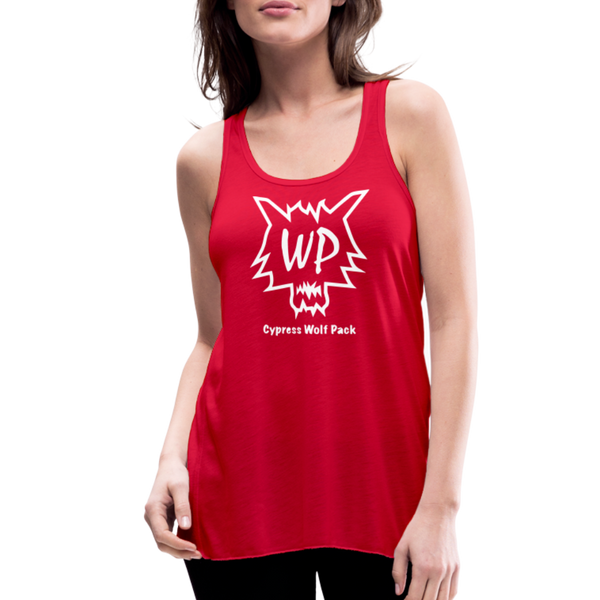 Cypress Wolf Pack- Women's Flowy Tank Top - red
