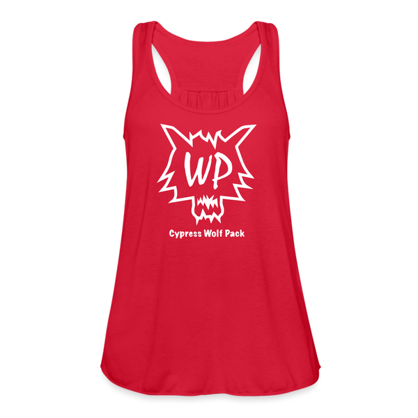 Cypress Wolf Pack- Women's Flowy Tank Top - red