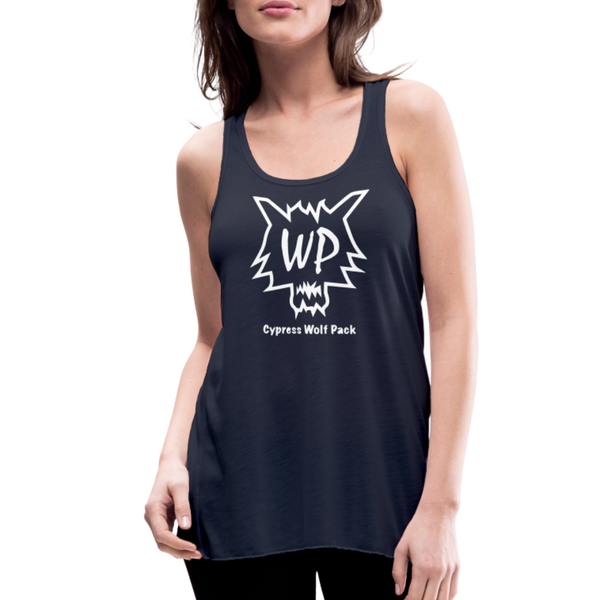 Cypress Wolf Pack- Women's Flowy Tank Top - navy