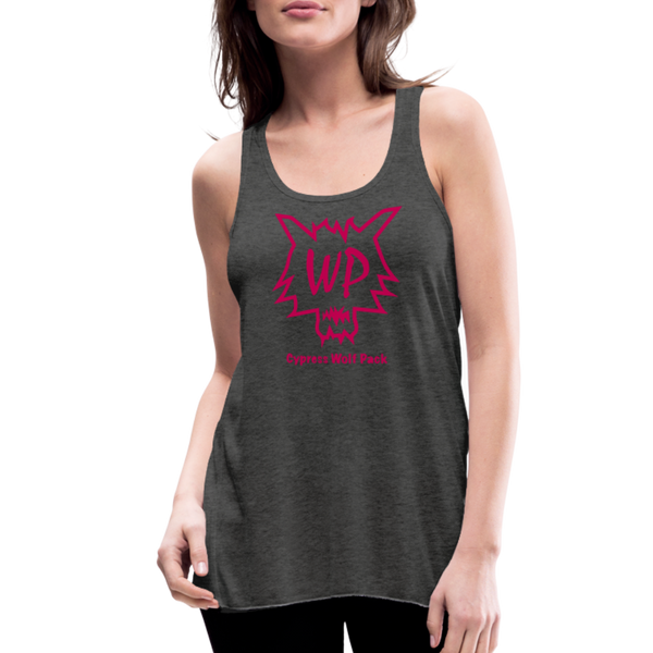 Cypress Wolf Pack Pink- Women's Flowy Tank Top by Bella - deep heather