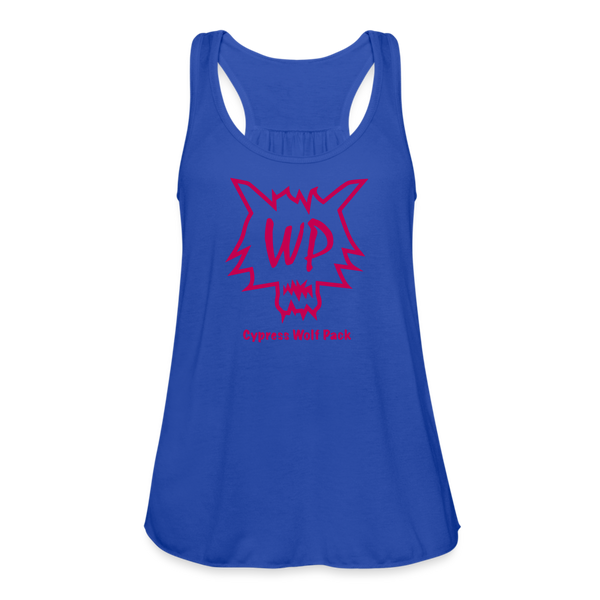 Cypress Wolf Pack Pink- Women's Flowy Tank Top by Bella - royal blue