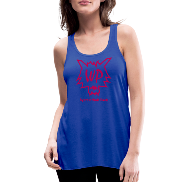 Cypress Wolf Pack Pink- Women's Flowy Tank Top by Bella - royal blue