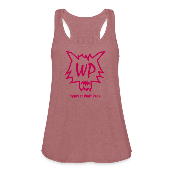 Cypress Wolf Pack Pink- Women's Flowy Tank Top by Bella - mauve