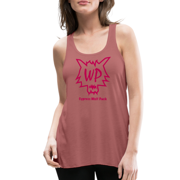 Cypress Wolf Pack Pink- Women's Flowy Tank Top by Bella - mauve