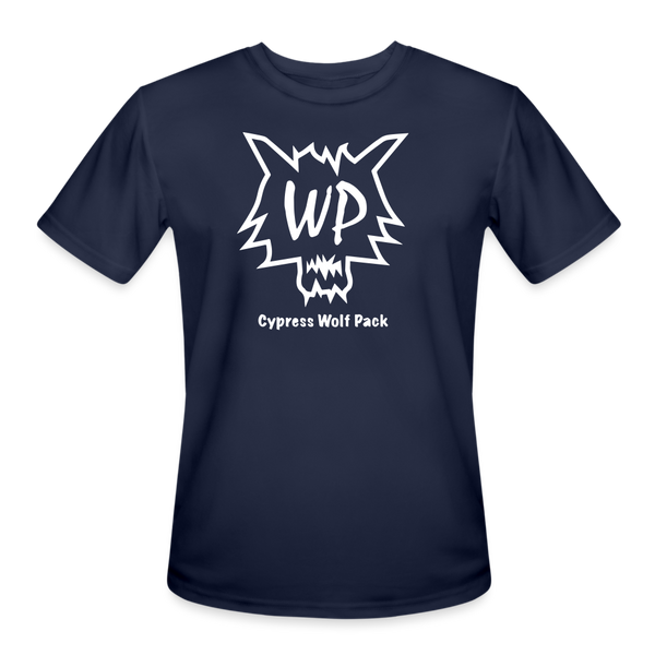 Cypress Wolf Pack- Men’s Moisture Wicking Performance T-Shirt - navy