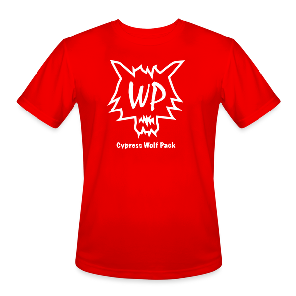 Cypress Wolf Pack- Men’s Moisture Wicking Performance T-Shirt - red