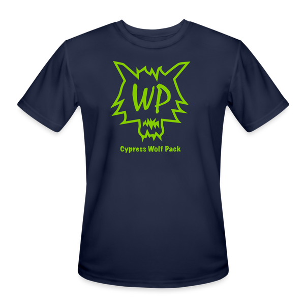 Cypress Wolf Pack Green- Men’s Moisture Wicking Performance T-Shirt - navy