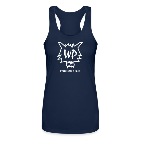 Cypress Wolf Pack- Women’s Performance Racerback Tank Top - navy