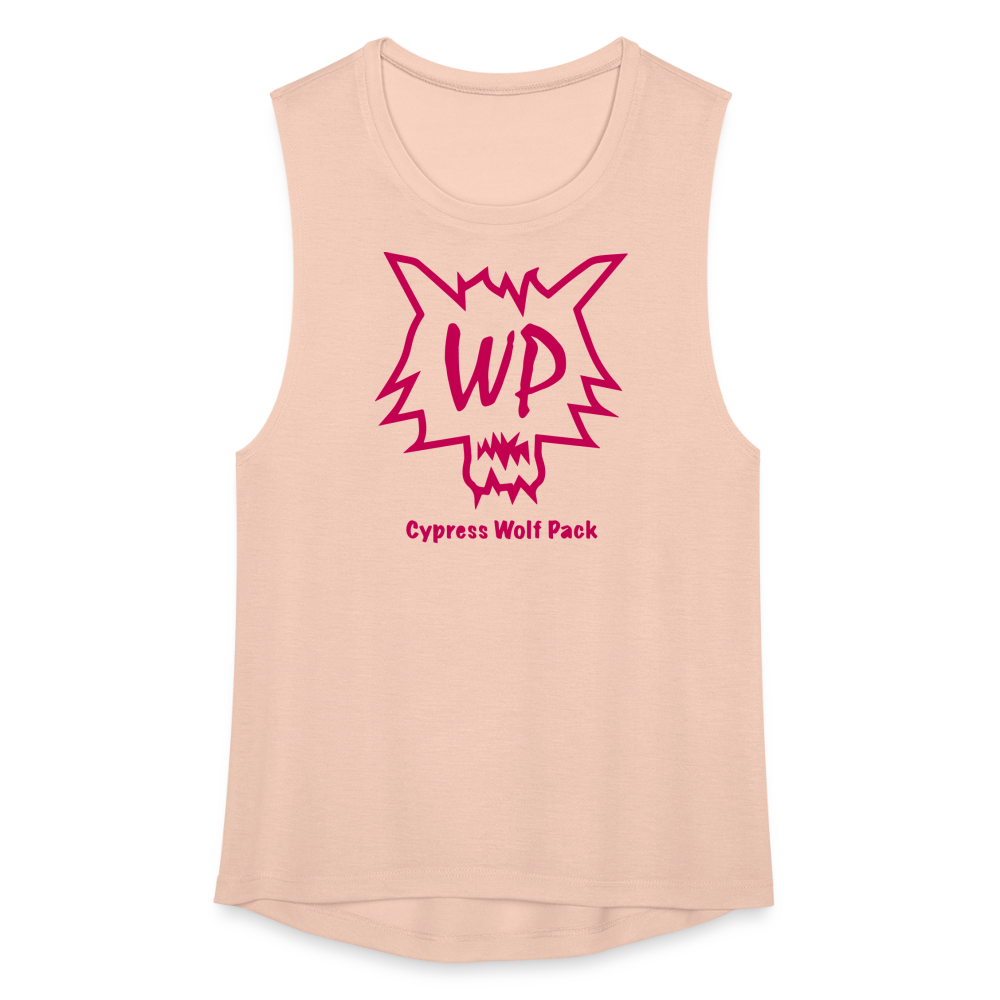 Cypress Wolf Pack Pink- Women's Flowy Muscle Tank - peach