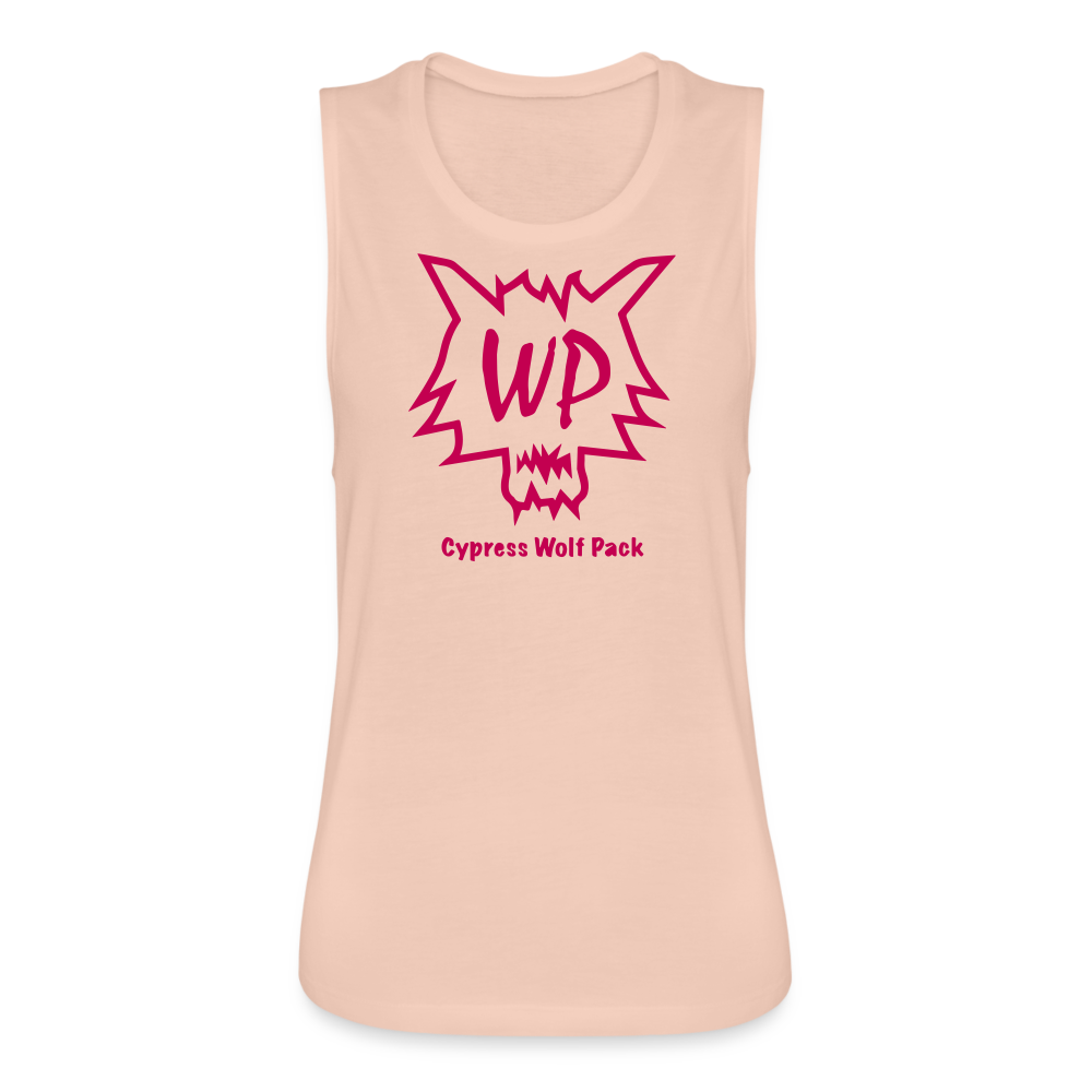 Cypress Wolf Pack Pink- Women's Flowy Muscle Tank - peach