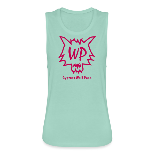 Cypress Wolf Pack Pink- Women's Flowy Muscle Tank - dusty mint blue