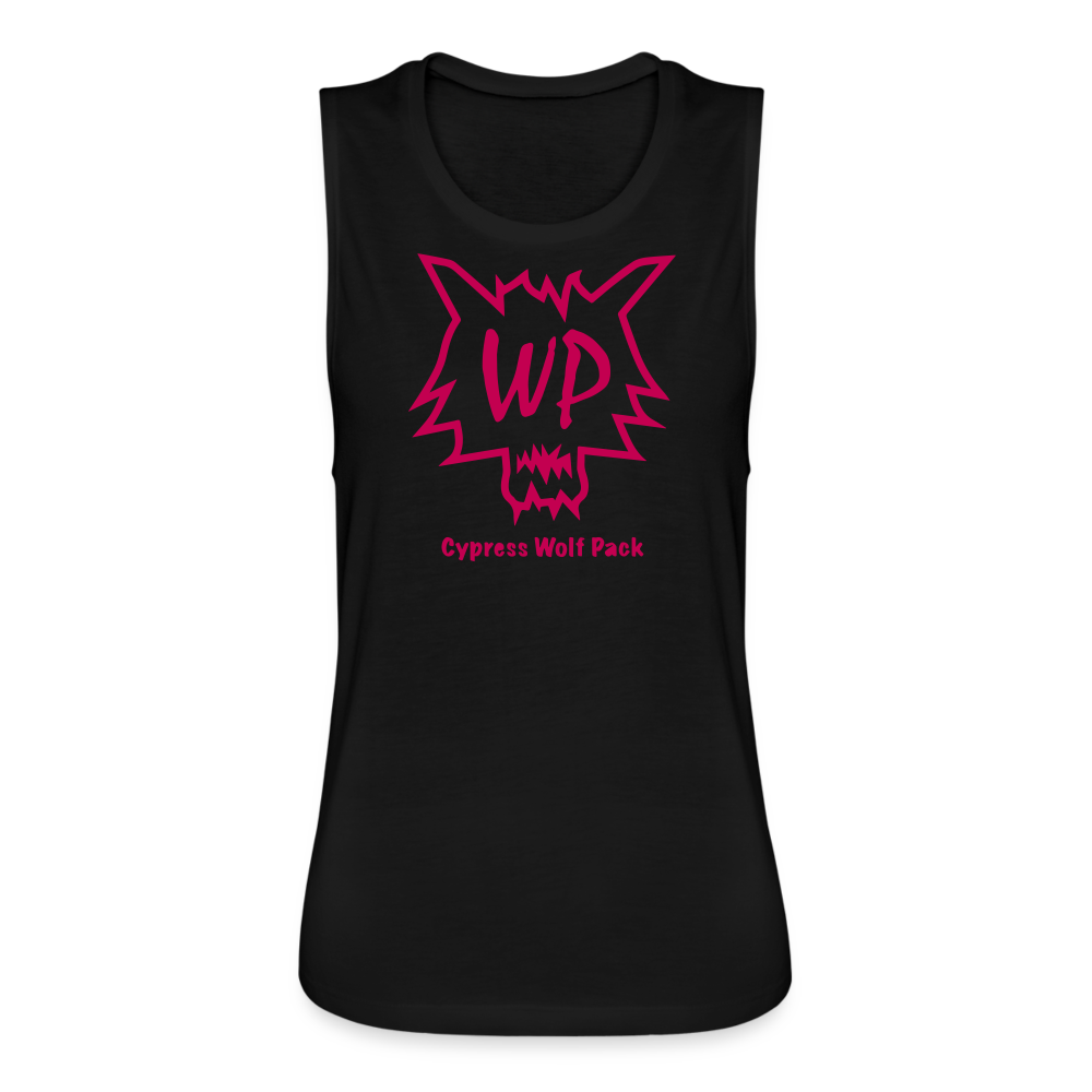Cypress Wolf Pack Pink- Women's Flowy Muscle Tank - black