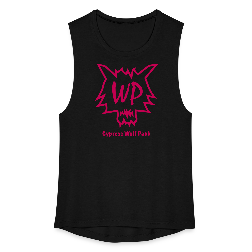 Cypress Wolf Pack Pink- Women's Flowy Muscle Tank - black