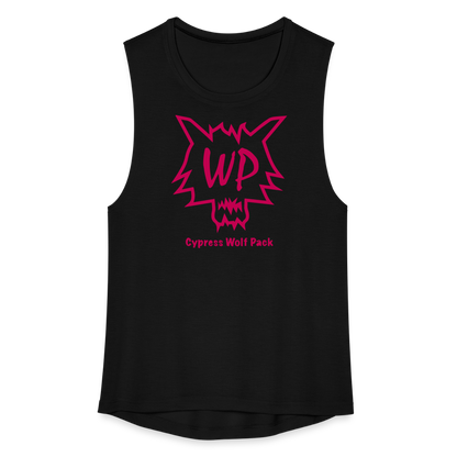 Cypress Wolf Pack Pink- Women's Flowy Muscle Tank - black