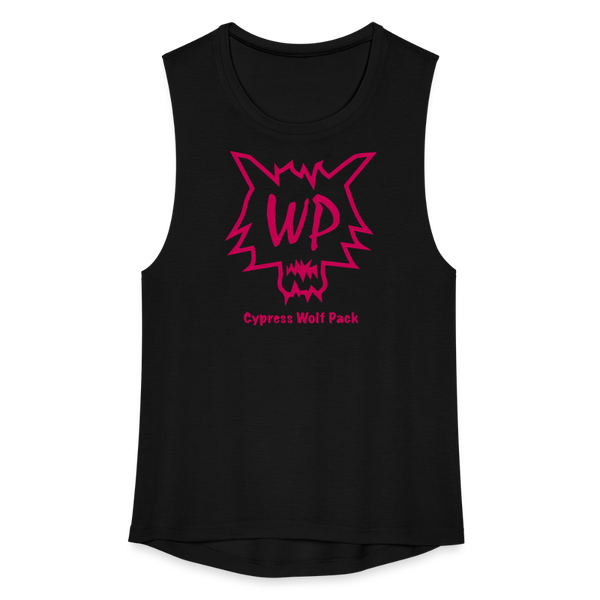 Cypress Wolf Pack Pink- Women's Flowy Muscle Tank - black