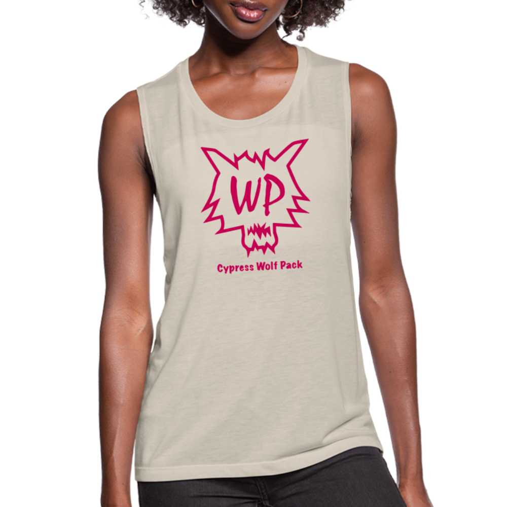 Cypress Wolf Pack Pink- Women's Flowy Muscle Tank - dust