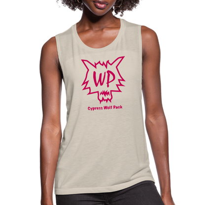 Cypress Wolf Pack Pink- Women's Flowy Muscle Tank - dust