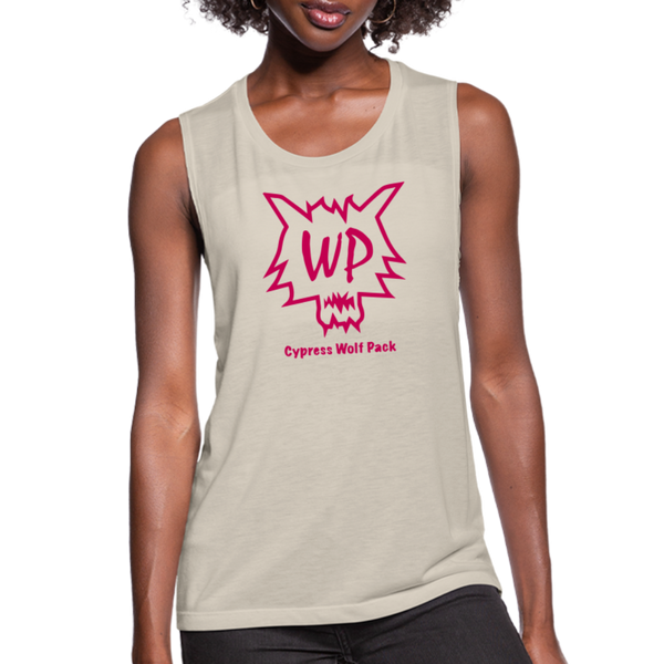 Cypress Wolf Pack Pink- Women's Flowy Muscle Tank - dust