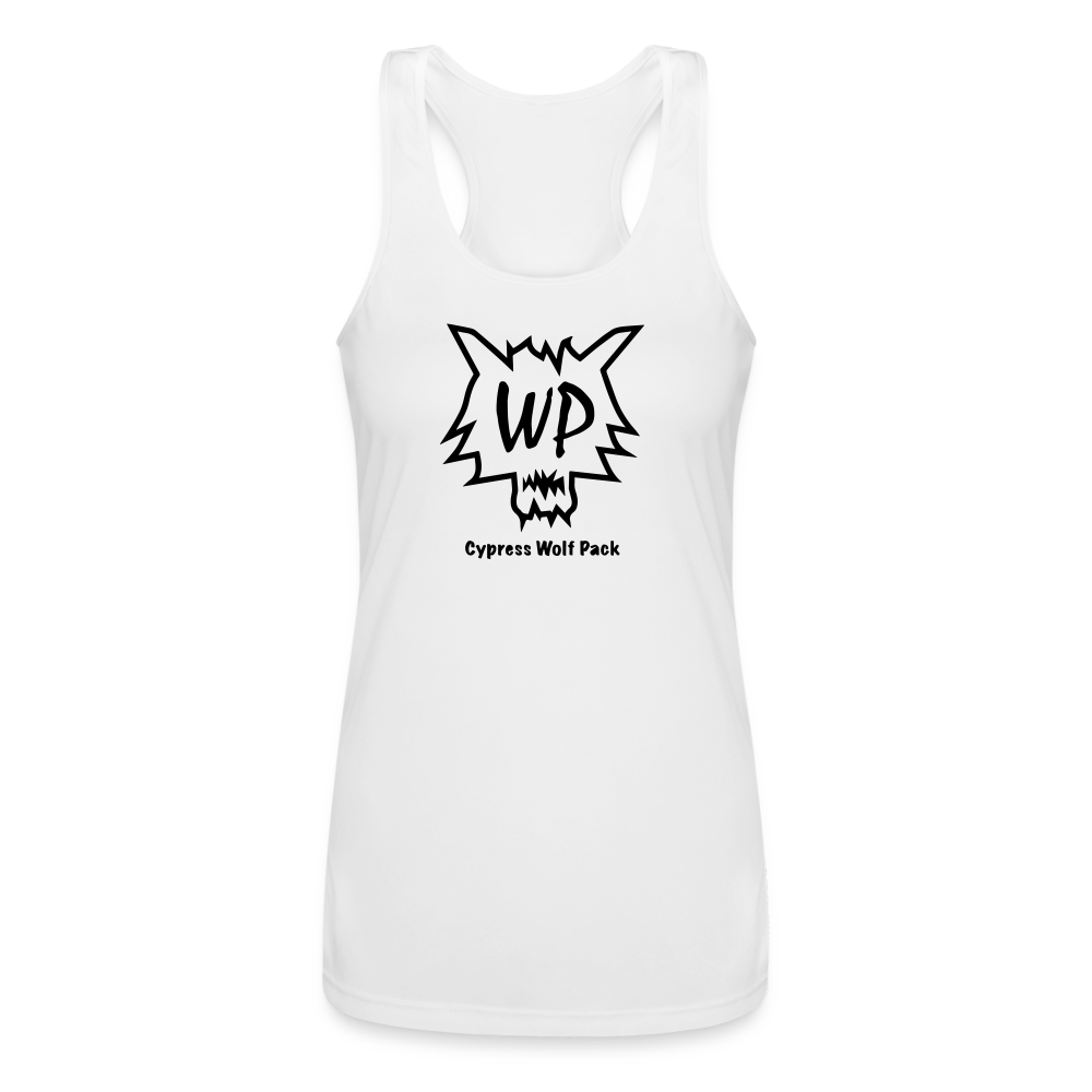 Cypress Wolf Pack- Women’s Performance Racerback Tank Top - white