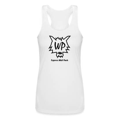 Cypress Wolf Pack- Women’s Performance Racerback Tank Top - white