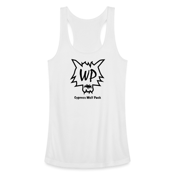 Cypress Wolf Pack- Women’s Performance Racerback Tank Top - white