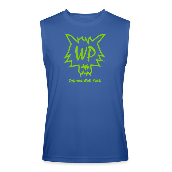 Cypress Wolf Pack Green- Men’s Performance Sleeveless Shirt - royal blue