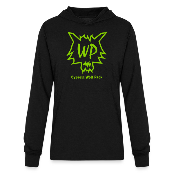 Cypress Wolf Pack Green- Unisex Long Sleeve Hoodie Shirt - black