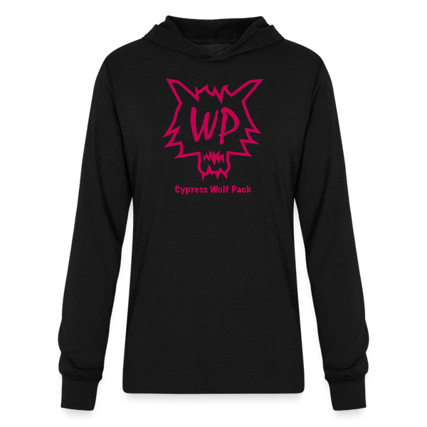 Cypress Wolf Pack Pink- Unisex Long Sleeve Hoodie Shirt - black