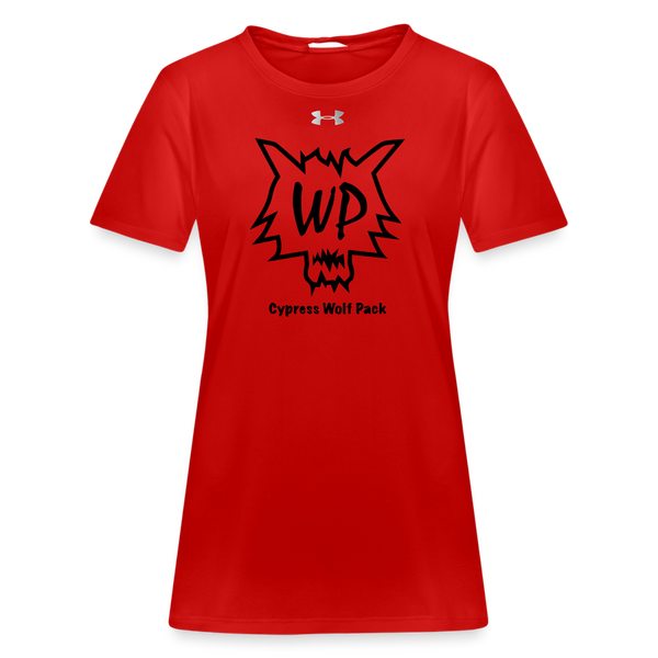 Cypress Wolf Pack- Under Armour Women’s Locker T-Shirt - red