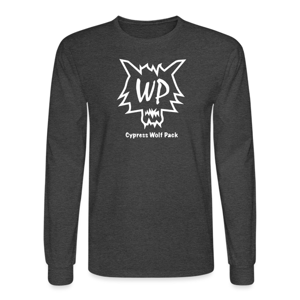 Cypress Wolf Pack - Men's Long Sleeve T-Shirt - heather black