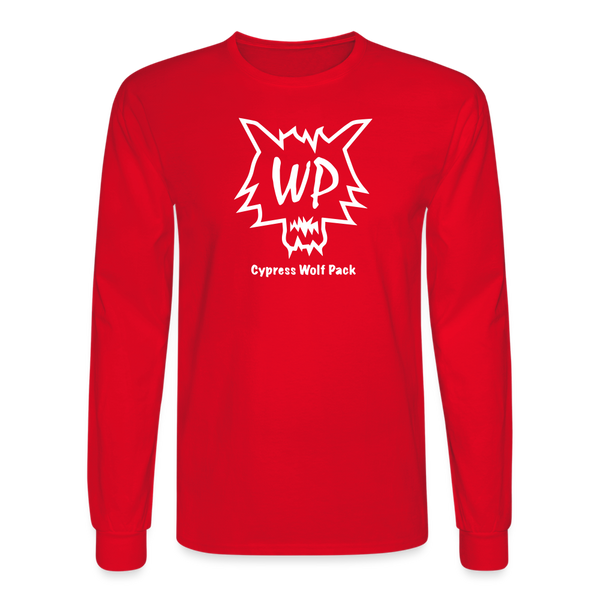 Cypress Wolf Pack - Men's Long Sleeve T-Shirt - red