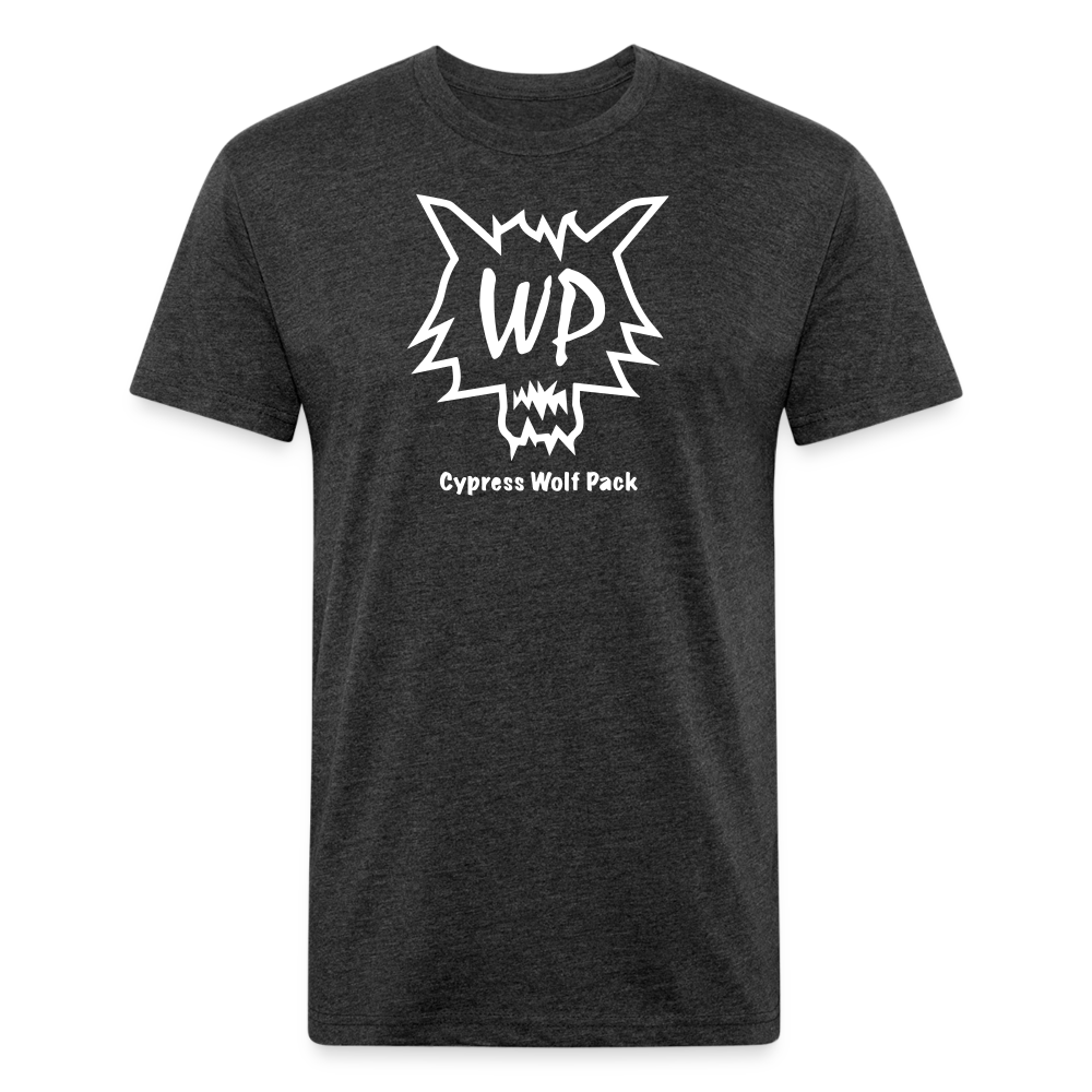 Cypress Wolf Pack- UNISEX Fitted Cotton/Poly T-Shirt - heather black