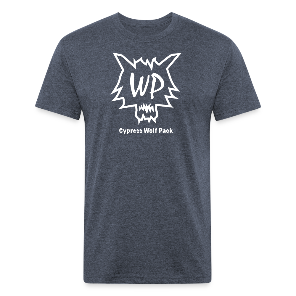 Cypress Wolf Pack- UNISEX Fitted Cotton/Poly T-Shirt - heather navy