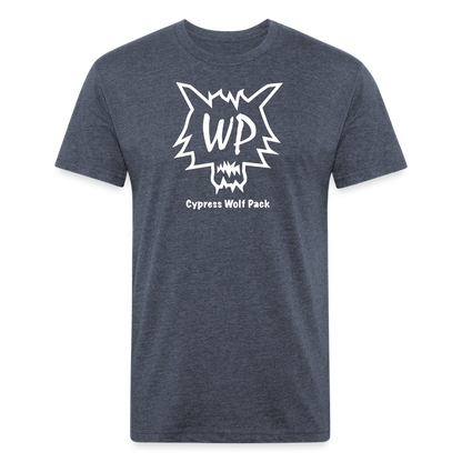 Cypress Wolf Pack- UNISEX Fitted Cotton/Poly T-Shirt - heather navy