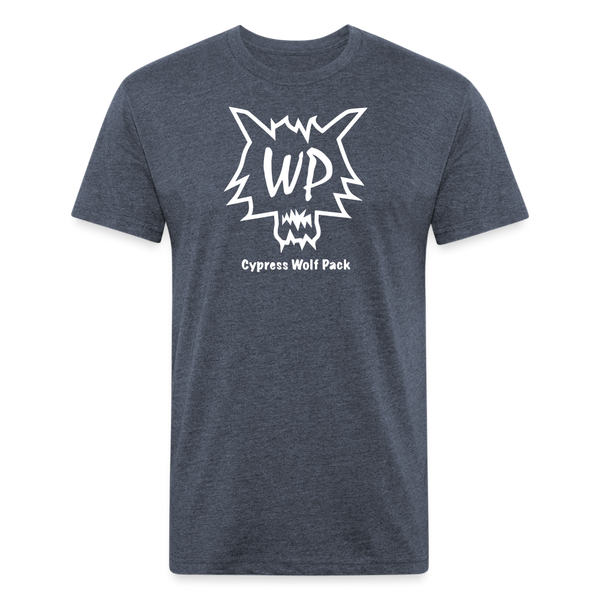 Cypress Wolf Pack- UNISEX Fitted Cotton/Poly T-Shirt - heather navy