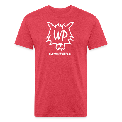 Cypress Wolf Pack- UNISEX Fitted Cotton/Poly T-Shirt - heather red