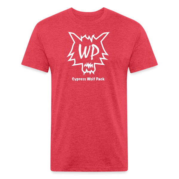 Cypress Wolf Pack- UNISEX Fitted Cotton/Poly T-Shirt - heather red