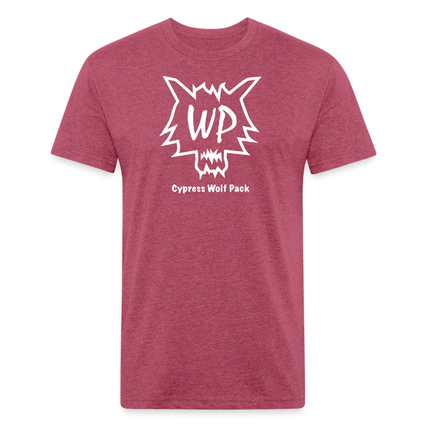 Cypress Wolf Pack- UNISEX Fitted Cotton/Poly T-Shirt - heather burgundy