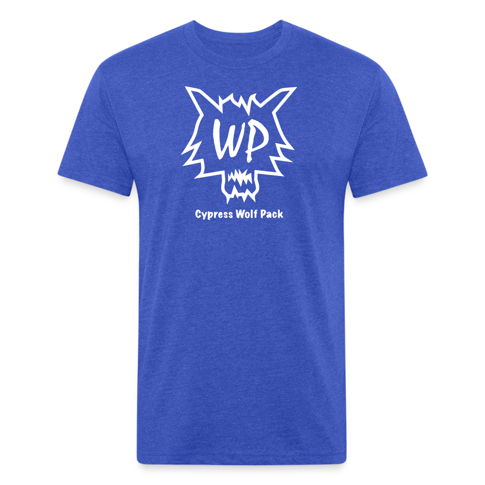 Cypress Wolf Pack- UNISEX Fitted Cotton/Poly T-Shirt - heather royal