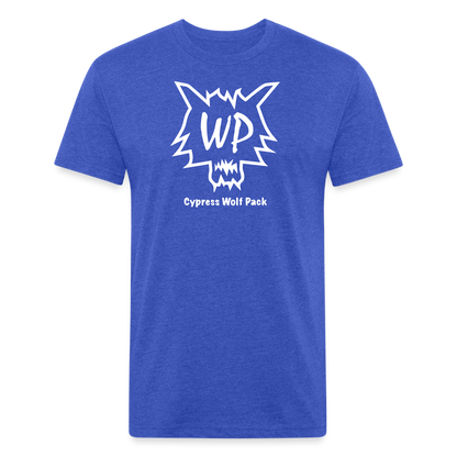 Cypress Wolf Pack- UNISEX Fitted Cotton/Poly T-Shirt - heather royal