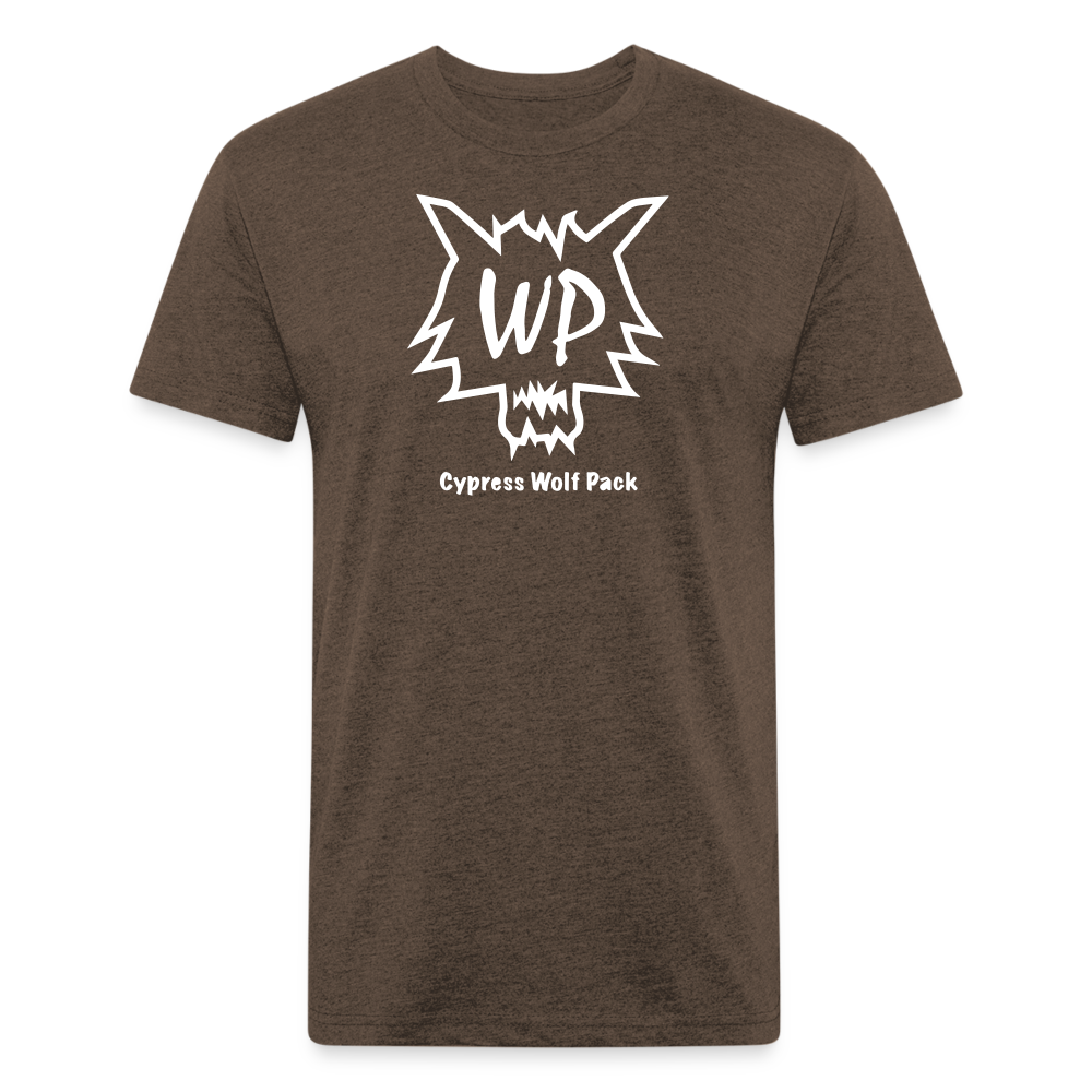 Cypress Wolf Pack- UNISEX Fitted Cotton/Poly T-Shirt - heather espresso