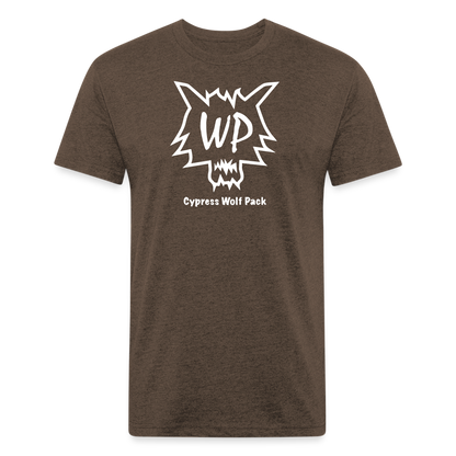 Cypress Wolf Pack- UNISEX Fitted Cotton/Poly T-Shirt - heather espresso