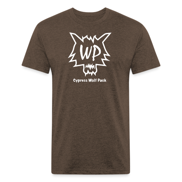 Cypress Wolf Pack- UNISEX Fitted Cotton/Poly T-Shirt - heather espresso