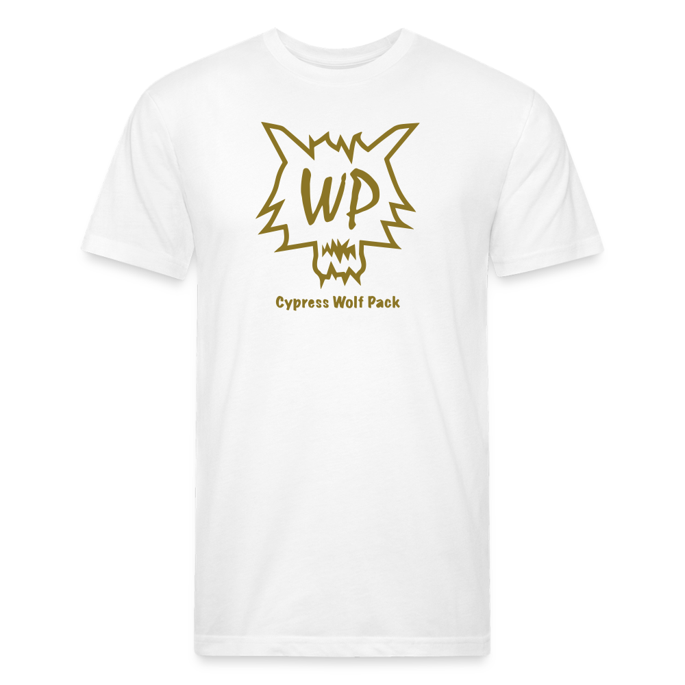 Cypress Wolf Pack GOLD- UNISEX Fitted Cotton/Poly T-Shirt - white