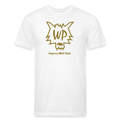 Cypress Wolf Pack GOLD- UNISEX Fitted Cotton/Poly T-Shirt - white