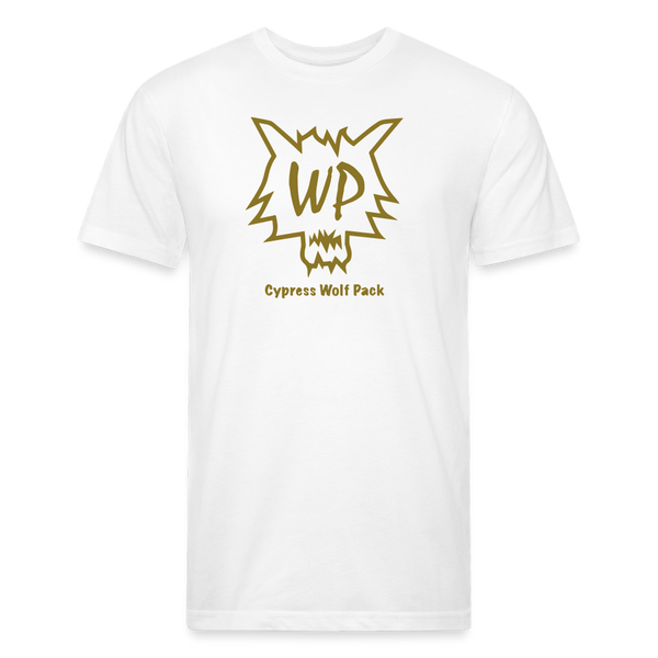 Cypress Wolf Pack GOLD- UNISEX Fitted Cotton/Poly T-Shirt - white