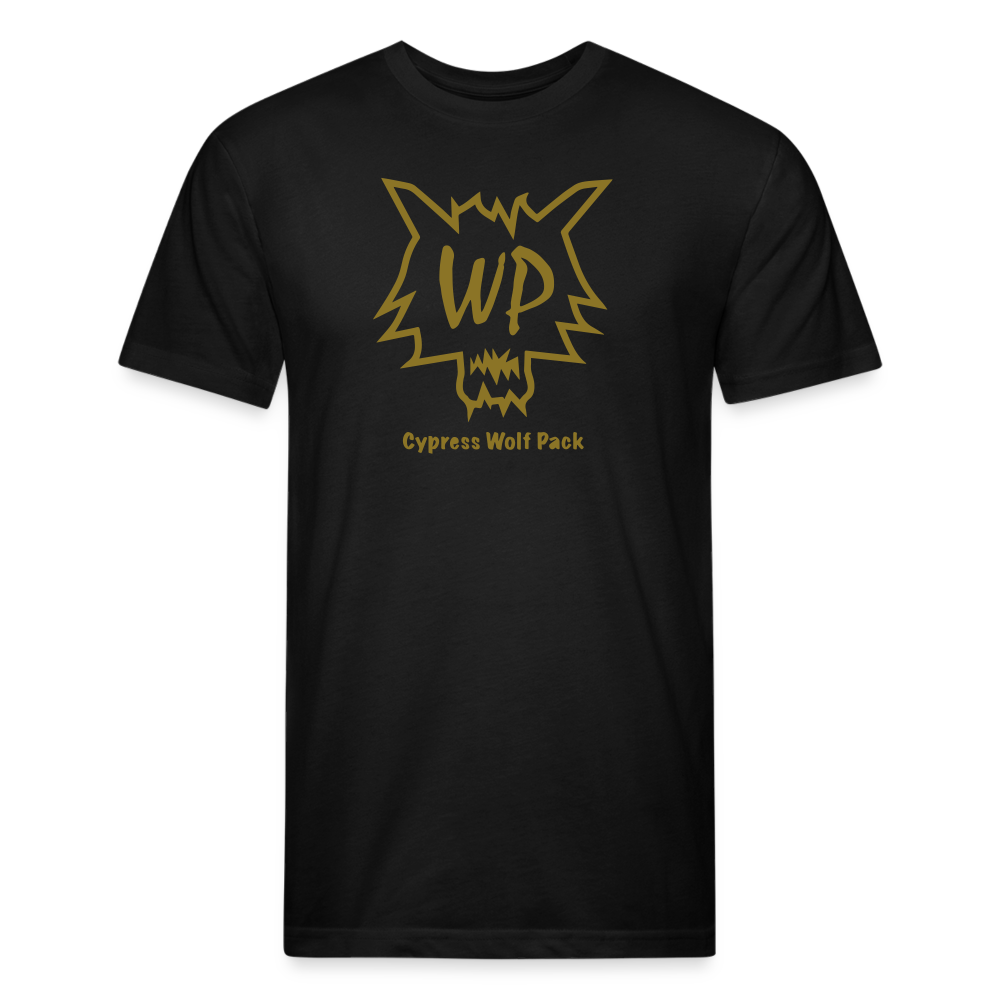Cypress Wolf Pack GOLD- UNISEX Fitted Cotton/Poly T-Shirt - black