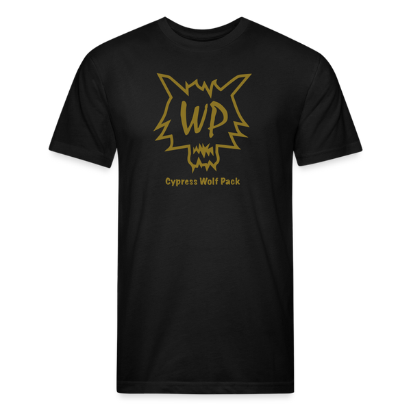 Cypress Wolf Pack GOLD- UNISEX Fitted Cotton/Poly T-Shirt - black