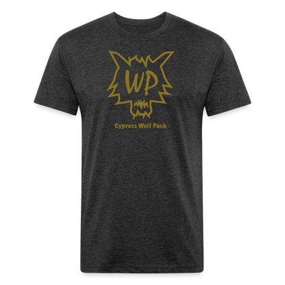 Cypress Wolf Pack GOLD- UNISEX Fitted Cotton/Poly T-Shirt - heather black